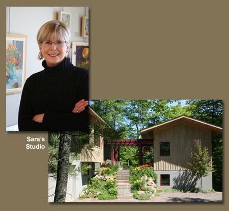 Sara, Blue Moon logo, Day Lilies